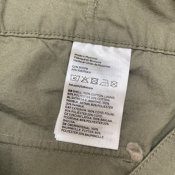 H&M Cargo mini Skirt size Medium Green - Picture 4 of 8